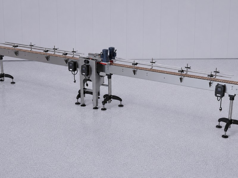 GT-22 installed between two conveyors on a production line
