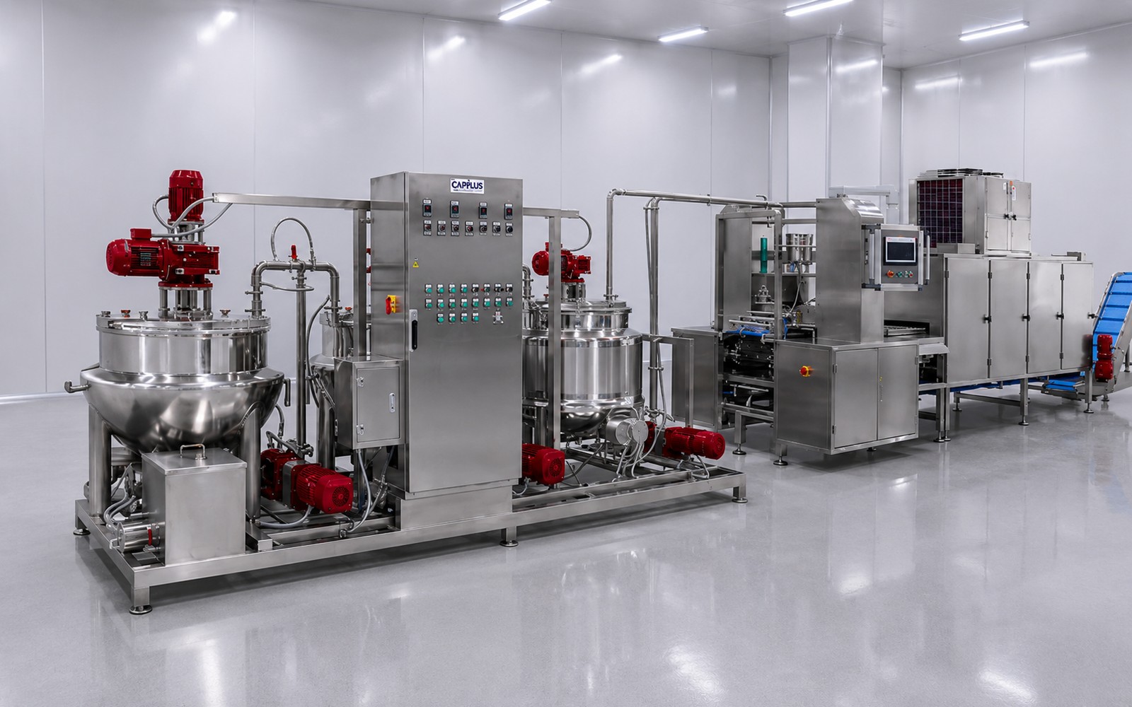 M80 automatic gummy production system, full line view