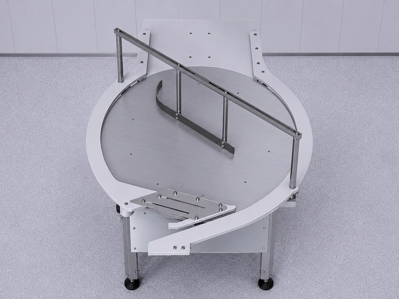 RU 3200 top-down view showing table and orienting guide