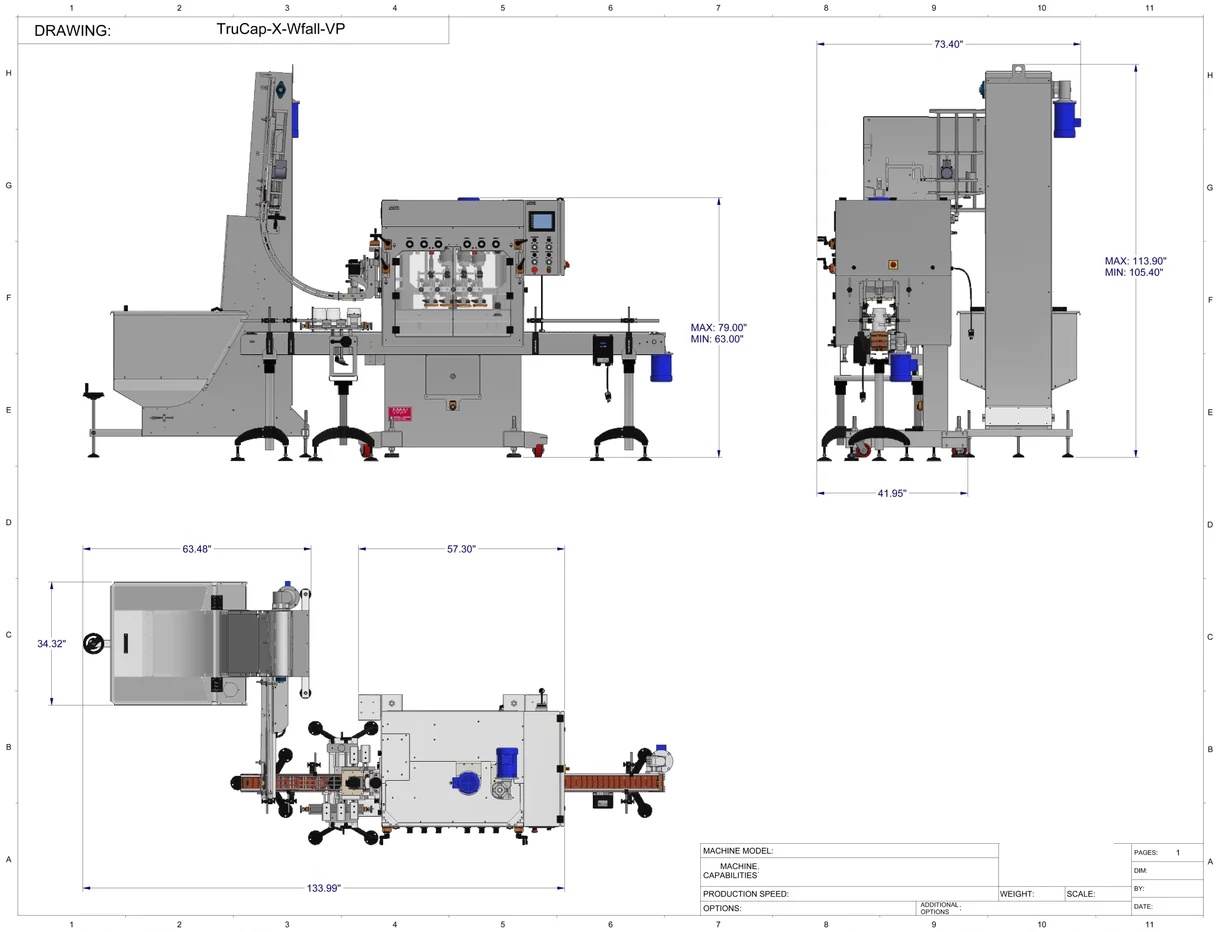 TruCap-X-WFall-VP engineering drawing with dimensions