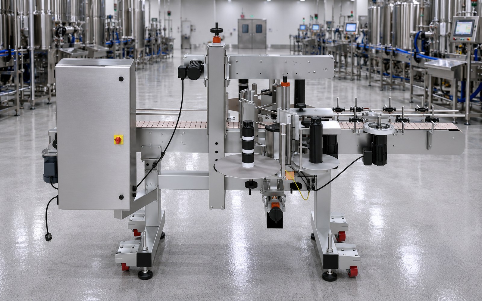 Tru-Labeler-FB-HERMA front-and-back labeler, front view