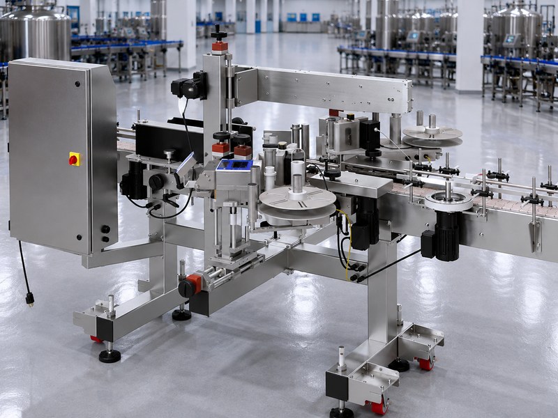 Tru-Labeler-FB-W angled view with control panel