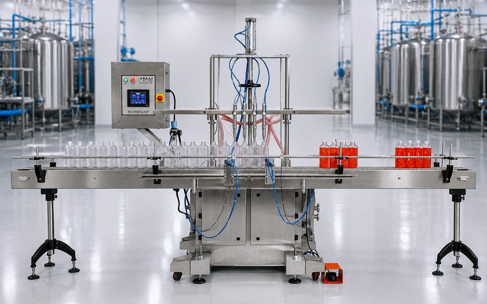 TruPump-8 gear pump filler, front view