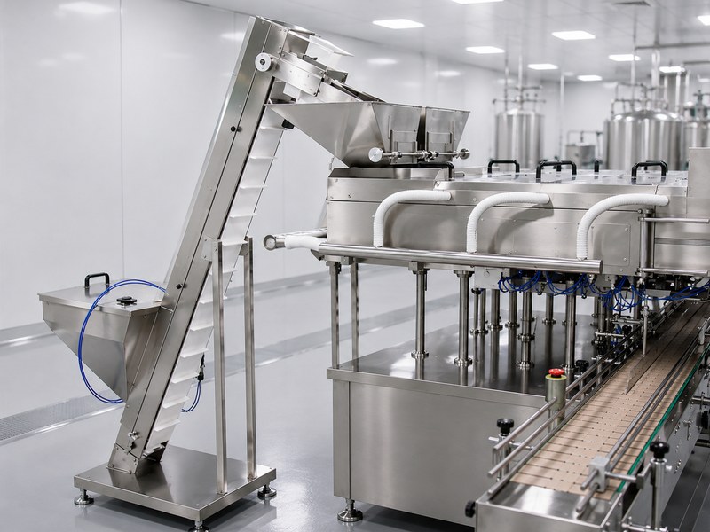 UAC-24 elevator infeed and hopper assembly